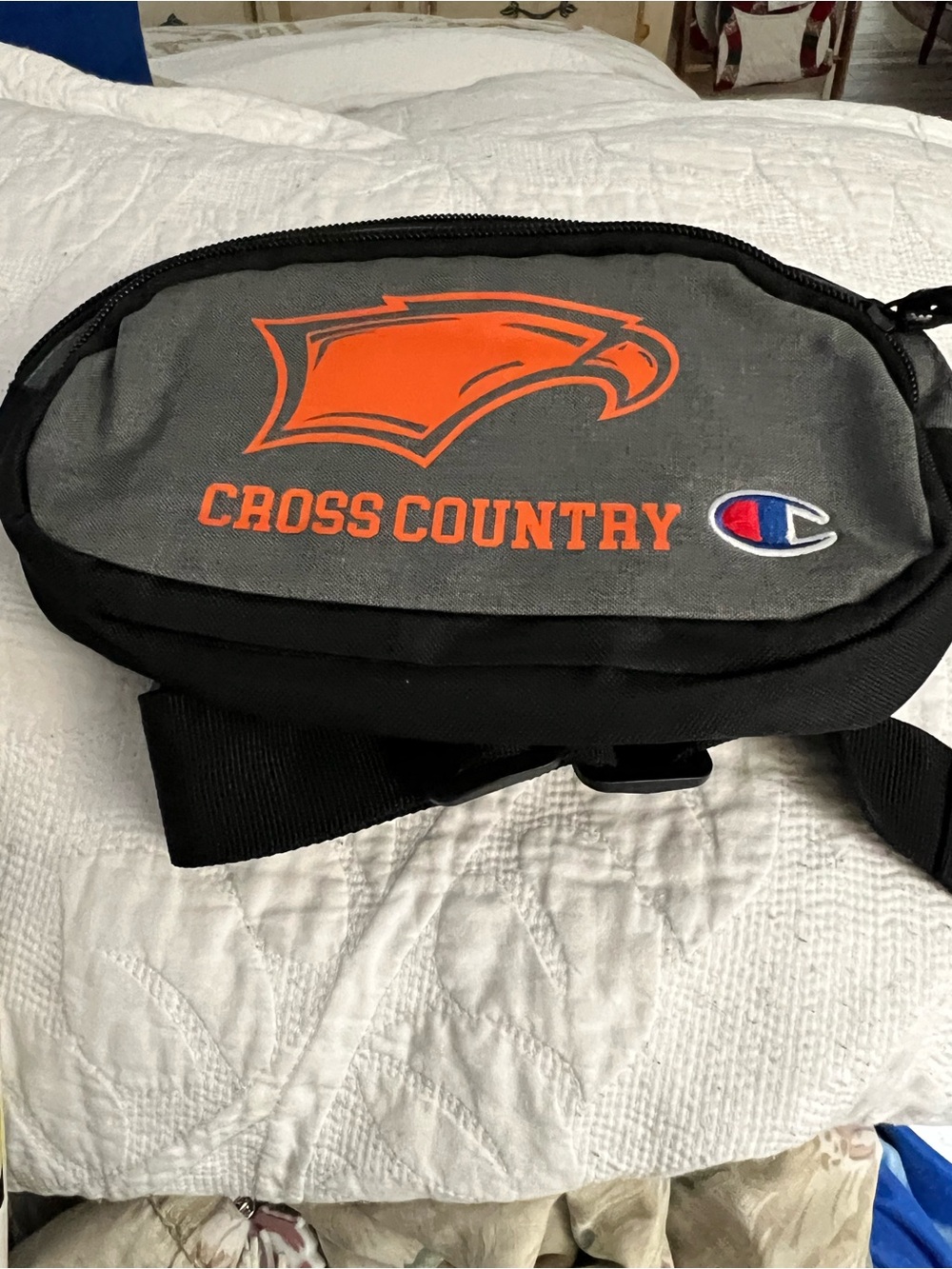 Champion Gray and Orange Cross Country Waist Pack